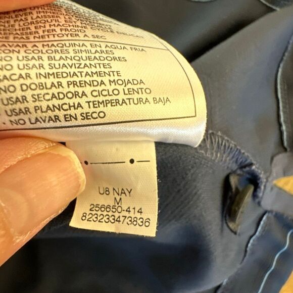 Nike Golf Polo shirt Mens Medium Blue Striped Pinehurst Golf Logo FitDry - Picture 10 of 10